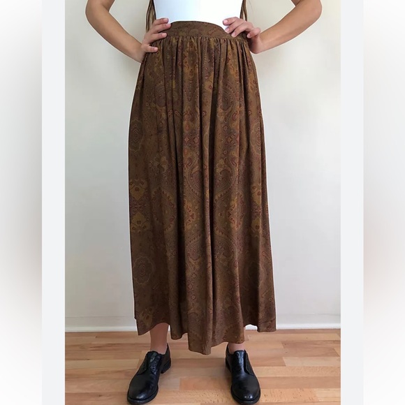 Calvin Klein Dresses & Skirts - 90’s Vintage Calvin Klein Classics Silk Paisley Maxi Skirt - Sold by Free People